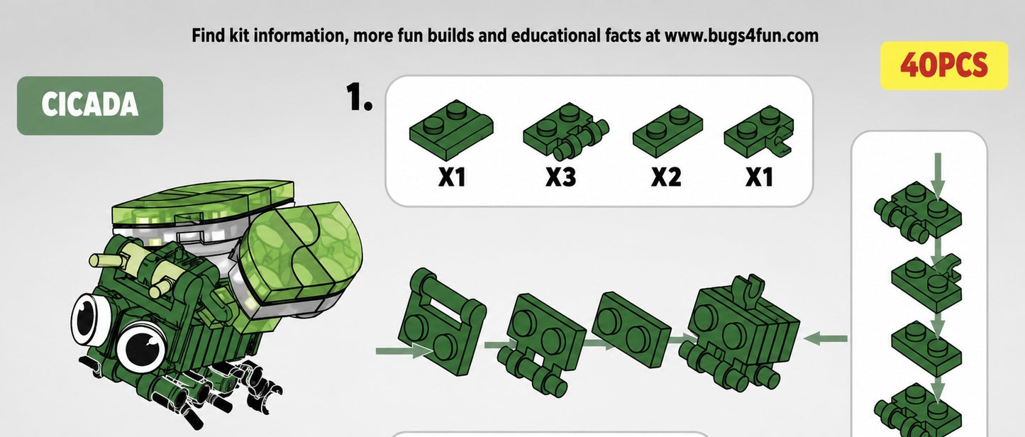 Bugs4Fun Printable Build Manuals: Complete 20-Insect LEGO-Compatible Bundle