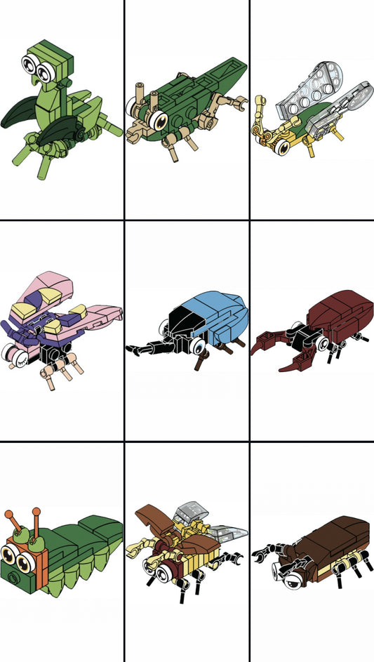 Bugs4Fun Mystery Insect Brick Kit – Educational Mini Build -